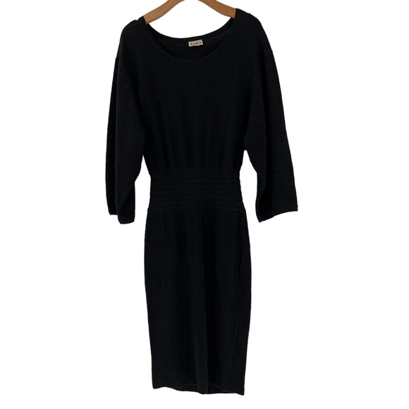 Alaia 1985 AZZEDINE ALAIA linen knit dress with cut out back Black Medium - Picture 2 of 9